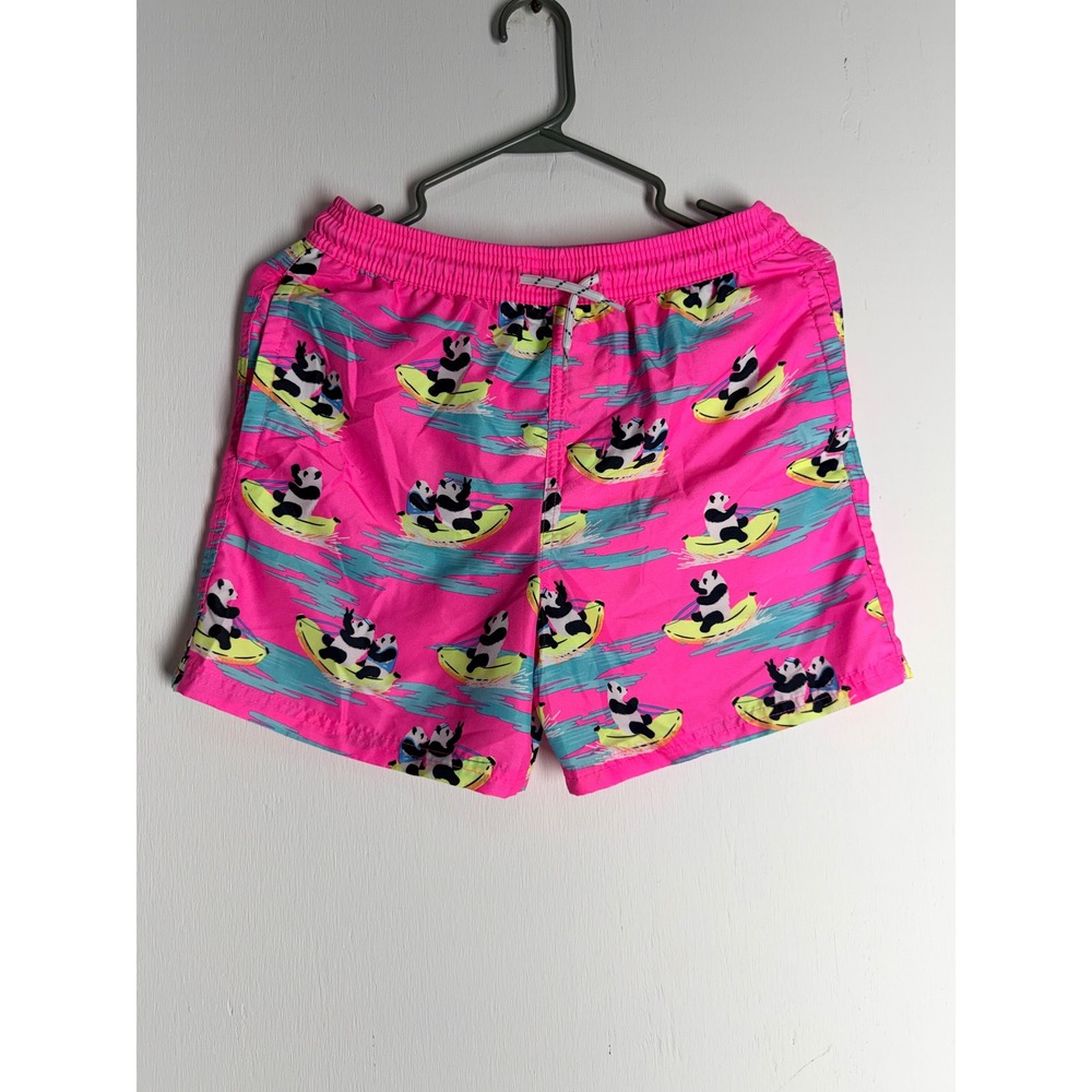 Wonder Nation Boys Panda Banana Boat Swim Trunks Pink Size L 10-12 Shorts